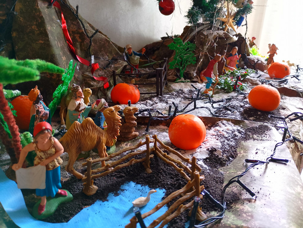 crèche et mandarins